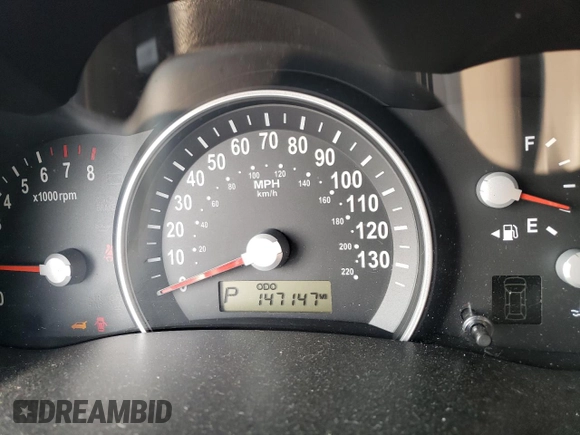 2008 Kia Sedona with VIN KNDMB133186266403, listed as a Copart auction lot 64000144 with 147,147 mi miles and Salvage Title. Bid and sale history available at carsss.com. Image 9.