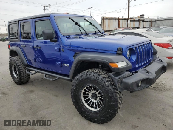 2020 Jeep Wrangler Unlimited Sport S with VIN 1C4HJXDN3LW181949, listed as a Copart auction lot 62301625 with 50,091 mi miles and Salvage title. Bid and sale history available at DreamBid. Image 4.