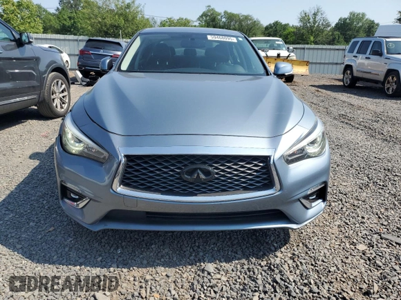 2019 Infiniti Q50 Luxe with VIN JN1EV7APXKM518952, listed as a Copart auction lot 59468095 with 42,344 mi miles and Salvage title. Bid and sale history available at DreamBid. Image 5.