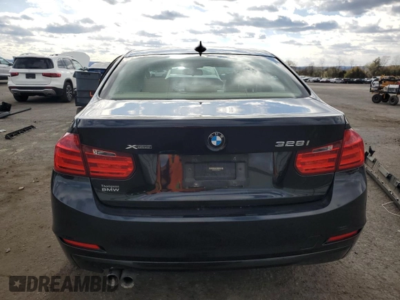 2015 BMW 3 Series 328i xDrive with VIN WBA3B5C52FF960001, listed as a Copart auction lot 52235695 with 80,950 mi miles and Salvage Title. Bid and sale history available at carsss.com. Image 6.