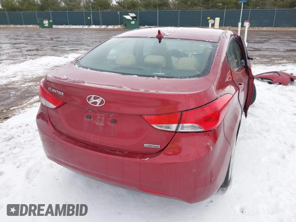 2013 Hyundai Elantra Limited with VIN 5NPDH4AE2DH220146, listed as a IAAI auction lot 41329053 with 123,652 mi miles and . Bid and sale history available at DreamBid. Image 4.