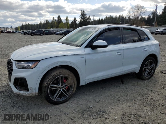 2024 Audi Q5 S line Premium Plus with VIN WA1E2AFY6R2062596, listed as a Copart auction lot 54018255 with Not provided miles and Salvage title. Bid and sale history available at DreamBid. Image 1.