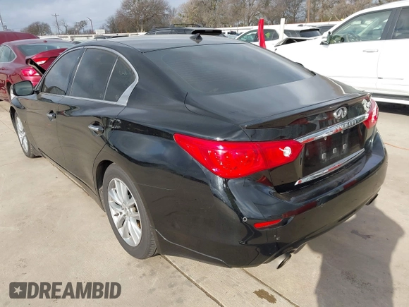 2015 Infiniti Q50 z VIN JN1BV7AP3FM335871, wystawiony jako IAAI lot #41472424 z przebiegiem 127 383 mil mil oraz . Historia ofert i sprzedaży dostępna na DreamBid. Obrazek 3.