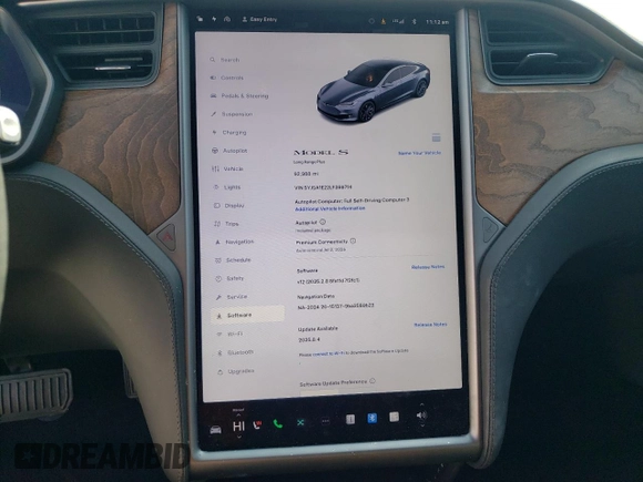2020 Tesla Model S Long Range with VIN 5YJSA1E22LF369714, listed as a Copart auction lot 51209085 with 92,988 mi miles and Salvage Title. Bid and sale history available at DreamBid. Image 9.