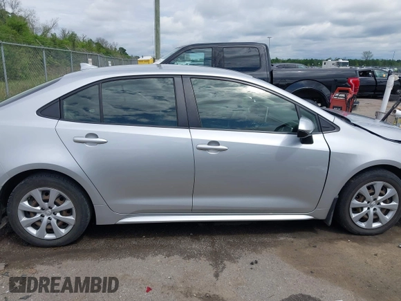2021 Toyota Corolla LE with VIN JTDEPMAE0MJ158213, listed as a IAAI auction lot 41956994 with 92,331 mi miles and . Bid and sale history available at DreamBid. Image 13.
