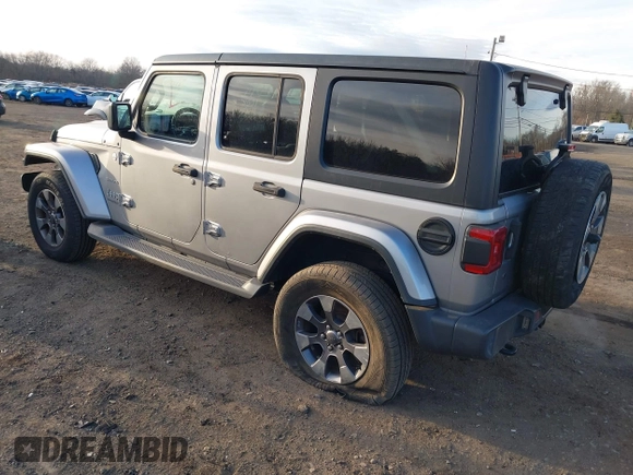 2018 Jeep Wrangler Unlimited Sahara z VIN 1C4HJXEN4JW173435, wystawiony jako IAAI lot #41453040 z przebiegiem 51 530 mil mil oraz . Historia ofert i sprzedaży dostępna na DreamBid. Obrazek 3.