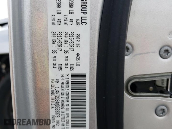 2010 Jeep Patriot Sport z VIN 1J4NT2GB4AD523378, wystawiony jako Copart lot #57088185 z przebiegiem 119 937 mil mil oraz Szkoda całkowita • Salvage title. Historia ofert i sprzedaży dostępna na DreamBid. Obrazek 13.