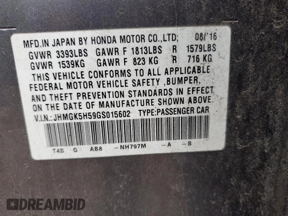 2016 Honda Fit LX с VIN JHMGK5H59GS015602, выставлен на аукционе Copart как лот 61076095 с пробегом 106 324 миль миль и Списание • Salvage title. История ставок и продаж доступна на DreamBid. Изображение 13.