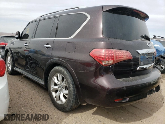 2014 Infiniti QX80 with VIN JN8AZ2NE4E9064236, listed as a Copart auction lot 42871325 with Not provided miles and Non repairable. Bid and sale history available at DreamBid. Image 2.