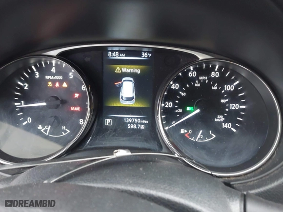 2016 Nissan Rogue S with VIN KNMAT2MV9GP725983, listed as a IAAI auction lot 41049376 with 139,750 mi miles. Bid and sale history available at carsss.com. Image 7.