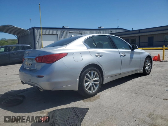 2017 Infiniti Q50 3.0t Premium with VIN JN1EV7AR0HM840588, listed as a Copart auction lot 53259745 with 107,886 mi miles and Salvage Title. Bid and sale history available at carsss.com. Image 3.