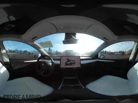 2024 Tesla Model Y Long Range with VIN 7SAYGDEE1RF056816, listed as a IAAI auction lot 41809125 with 6,434 mi miles and . Bid and sale history available at DreamBid. Image 22.