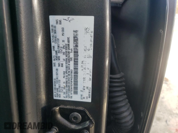 2015 Ford F-150 XLT with VIN 1FTEW1EF0FKD37563, listed as a Copart auction lot 48237495 with 91,172 mi miles and Salvage Title. Bid and sale history available at carsss.com. Image 12.