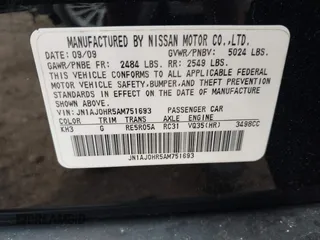 2010 Infiniti EX Journey with VIN JN1AJ0HR5AM751693, listed as a IAAI auction lot 42252377 with 189,358 mi miles and . Bid and sale history available at DreamBid. Image 9.