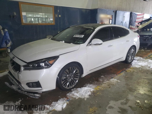 2018 Kia Cadenza Premium with VIN KNALC4J10J5096264, listed as a Copart auction lot 86757694 with 87,990 mi miles and Salvage Title. Bid and sale history available at DreamBid. Image 1.