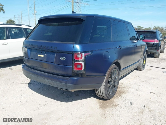 2021 Land Rover Range Rover with VIN SALGS5SE9MA440788, listed as a IAAI auction lot 41441609 with 15,850 mi miles. Bid and sale history available at carsss.com. Image 4.