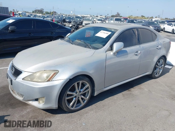 2007 Lexus IS 250 with VIN JTHBK262875038949, listed as a IAAI auction lot 42736588 with 131,160 mi miles and . Bid and sale history available at DreamBid. Image 2.