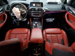 2020 BMW X3 M Competition with VIN 5YMTS0C08L9B85265, listed as a Copart auction lot 76744614 with 39,577 mi miles and Salvage Title. Bid and sale history available at carsss.com. Image 8.
