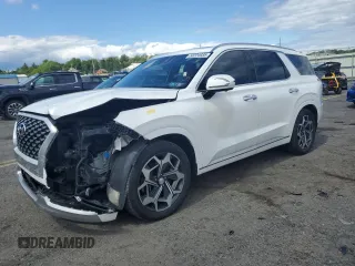2021 Hyundai Palisade Calligraphy z VIN KM8R7DHE8MU318937, wystawiony jako Copart lot #58224935 z przebiegiem 93 038 mil mil oraz Szkoda całkowita • Salvage title. Historia ofert i sprzedaży dostępna na DreamBid. Obrazek 1.