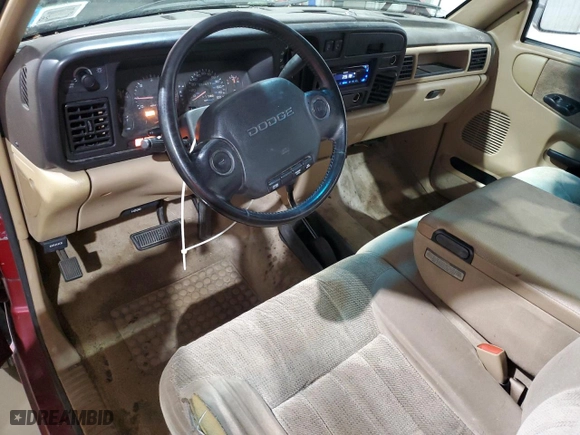1997 Dodge Ram 1500 with VIN 1B7HF16Y9VS205994, listed as a Copart auction lot 79335214 with 93,677 mi miles and Salvage Title. Bid and sale history available at carsss.com. Image 8.
