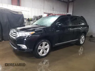 2013 Toyota Highlander Limited with VIN 5TDDK3EH9DS235429, listed as a Copart auction lot 50582125 with 144,855 mi miles and Salvage title. Bid and sale history available at DreamBid. Image 1.