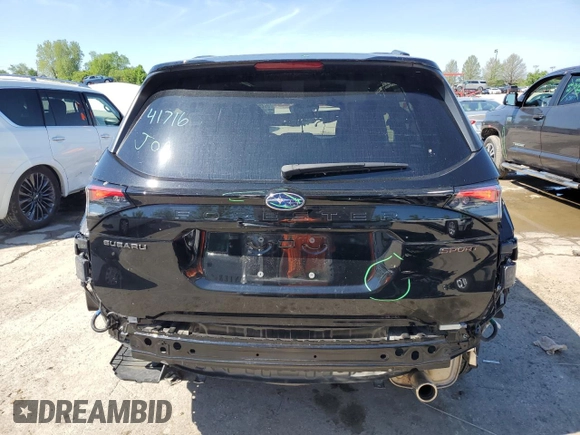 2025 Subaru Forester Special Sports with VIN JF2SLDHC1SH402377, listed as a Copart auction lot 55293885 with 10,080 mi miles and Salvage title. Bid and sale history available at DreamBid. Image 6.