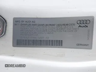 2012 Audi A5 Premium Plus z VIN WAULFAFR8CA004140, wystawiony jako IAAI lot #42009180 z przebiegiem 133 284 mil mil oraz . Historia ofert i sprzedaży dostępna na DreamBid. Obrazek 9.