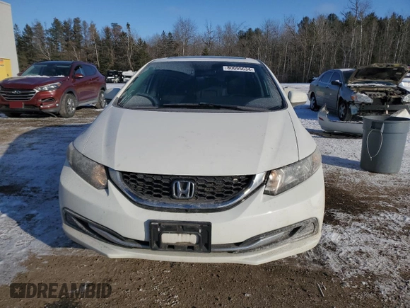 2014 Honda Civic Sedan LX with VIN 2HGFB2F55EH023300, listed as a Copart auction lot 80095634 with 114,627 mi miles and Salvage Title. Bid and sale history available at carsss.com. Image 5.