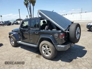 2020 Jeep Wrangler Unlimited Sahara z VIN 1C4HJXEN2LW213644, wystawiony jako Copart lot #54935355 z przebiegiem 76 268 mil mil oraz Szkoda całkowita • Salvage title. Historia ofert i sprzedaży dostępna na DreamBid. Obrazek 2.
