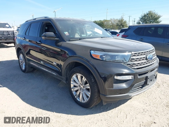2022 Ford Explorer King Ranch z VIN 1FM5K8LCXNGA14552, wystawiony jako IAAI lot #40957270 z przebiegiem 50 460 mil mil oraz . Historia ofert i sprzedaży dostępna na DreamBid. Obrazek 1.