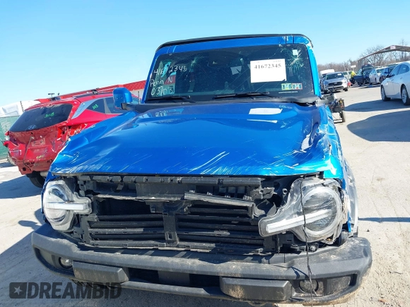 2022 Ford Bronco with VIN 1FMDE5BHXNLB00725, listed as a IAAI auction lot 41672345 with 46,569 mi miles. Bid and sale history available at carsss.com. Image 6.