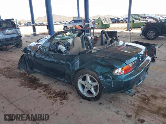 1998 BMW 3 Series Z3 2.8 z VIN 4USCJ3337WLC15638, wystawiony jako Copart lot #59053655 z przebiegiem 128 978 mil mil oraz Szkoda całkowita • Salvage title. Historia ofert i sprzedaży dostępna na DreamBid. Obrazek 2.