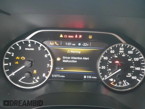 2020 Nissan Maxima S with VIN 1N4AA6BV5LC382404, listed as a Copart auction lot 88343775 with 51,073 mi miles and Salvage title. Bid and sale history available at DreamBid. Image 9.
