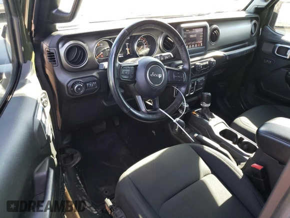 2021 Jeep Wrangler Sport S with VIN 1C4HJXAG0MW577361, listed as a Copart auction lot 75499554 with 39,529 mi miles and Salvage Title. Bid and sale history available at DreamBid. Image 8.