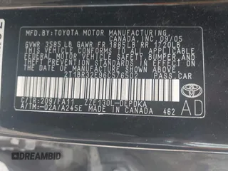 2006 Toyota Corolla CE with VIN 2T1BR32E96C576502, listed as a IAAI auction lot 42504102 with 157,903 mi miles and . Bid and sale history available at DreamBid. Image 9.
