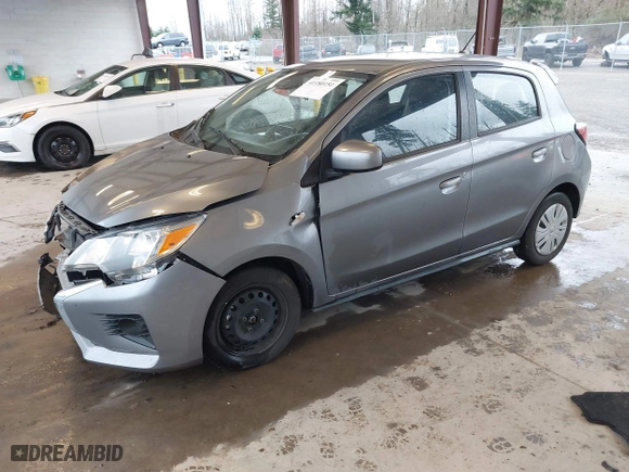 2022 Mitsubishi Mirage ES with VIN ML32AUHJ1NH005357, listed as a IAAI auction lot 41180151 with 77170 miles. Bid and sale history available at carsss.com. Image 17.