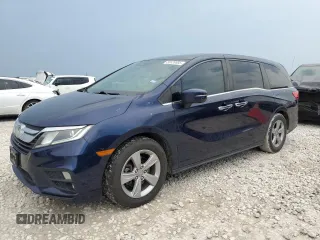 2019 Honda Odyssey EX-L z VIN 5FNRL6H78KB085080, wystawiony jako Copart lot #55528985 z przebiegiem 78 922 mil mil oraz Czysty tytuł • Clean title. Historia ofert i sprzedaży dostępna na DreamBid. Obrazek 1.