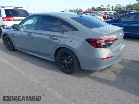 2025 Honda Civic Sport with VIN 2HGFE2F5XSH506137, listed as a IAAI auction lot 42045331 with 19,324 mi miles and . Bid and sale history available at DreamBid. Image 3.