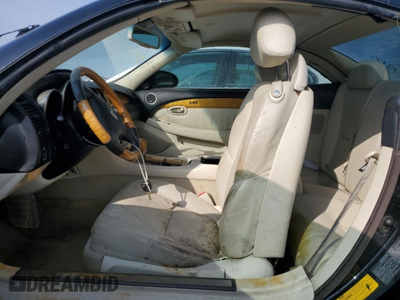 2002 Lexus SC 430 with VIN JTHFN48Y120033216, listed as a Copart auction lot 75189014 with Not Provided miles and Salvage Title. Bid and sale history available at DreamBid. Image 7.