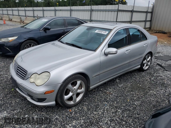 2005 Mercedes-Benz C 230 Kompressor with VIN WDBRF40J25F667368, listed as a Copart auction lot 59930135 with 149,996 mi miles and Salvage title. Bid and sale history available at DreamBid. Image 1.