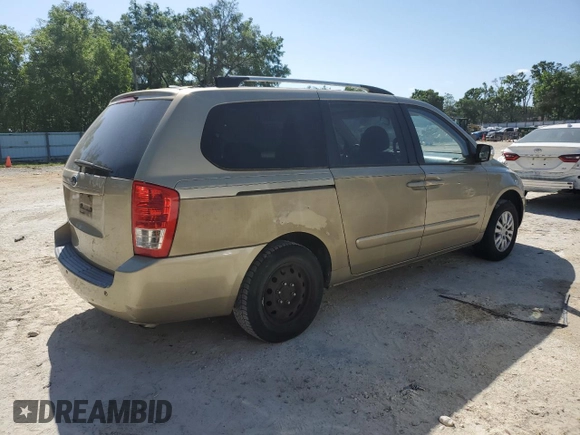 2011 Kia Sedona LX with VIN KNDMG4C7XB6389341, listed as a Copart auction lot 52114875 with 213,916 mi miles and Clean Title. Bid and sale history available at carsss.com. Image 3.