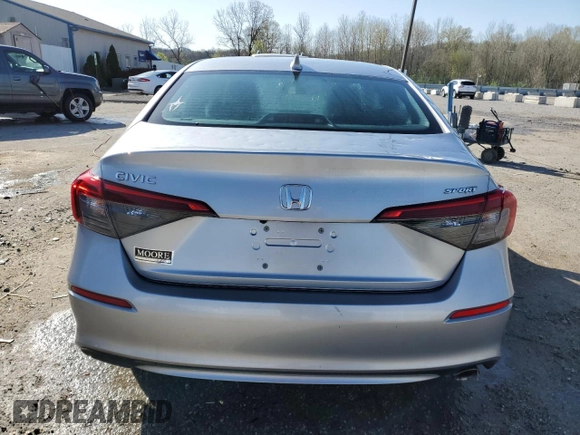 2022 Honda Civic Sport with VIN 2HGFE2F59NH563594, listed as a Copart auction lot 52135515 with 33,339 mi miles and Salvage Title. Bid and sale history available at carsss.com. Image 6.