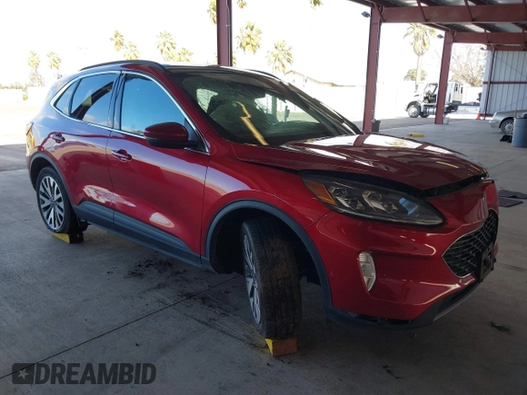 2020 Ford Escape Titanium Hybrid z VIN 1FMCU9DZ1LUC19346, wystawiony jako IAAI lot #41597142 z przebiegiem 75 945 mil mil oraz . Historia ofert i sprzedaży dostępna na DreamBid. Obrazek 1.