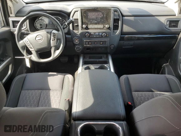 2024 Nissan Titan SV with VIN 1N6AA1FB4RN118355, listed as a Copart auction lot 57669095 with 2,861 mi miles and Salvage title. Bid and sale history available at DreamBid. Image 8.