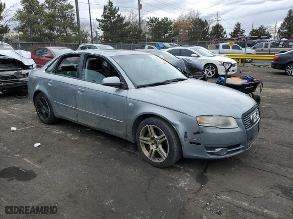2007 Audi A4 2.0T with VIN WAUDF78EX7A097525, listed as a Copart auction lot 45595695 with 205,106 mi miles and Non Repairable. Bid and sale history available at carsss.com. Image 4.