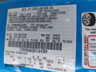 2011 Ford Mustang V6 with VIN 1ZVBP8AM3B5164284, listed as a IAAI auction lot 42013370 with 43,689 mi miles and . Bid and sale history available at DreamBid. Image 9.