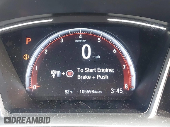 2019 Honda Civic Sedan Sport with VIN 2HGFC2F8XKH557203, listed as a IAAI auction lot 41846429 with 105,598 mi miles. Bid and sale history available at carsss.com. Image 15.