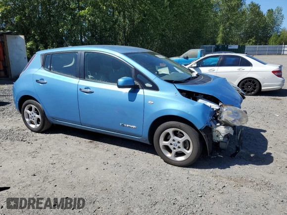 2011 Nissan LEAF SL-e with VIN JN1AZ0CPXBT009490, listed as a Copart auction lot 55846965 with 52,319 mi miles and Salvage Title. Bid and sale history available at DreamBid. Image 4.