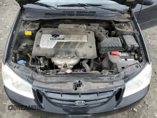 2006 Kia Spectra EX with VIN KNAFE121765363296, listed as a Copart auction lot 48929955 with 174,666 mi miles and Salvage Title. Bid and sale history available at carsss.com. Image 11.