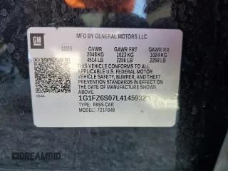 2020 Chevrolet Bolt EV Premier with VIN 1G1FZ6S07L4145932, listed as a Copart auction lot 69893722 with 18,160 mi miles. Bid and sale history available at carsss.com. Image 13.